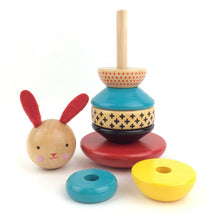 Load image into Gallery viewer, Wood Stacking Toy Bunny
