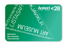 Load image into Gallery viewer, Árskort - Annual Pass &lt; 28
