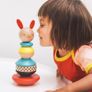 Wood Stacking Toy Bunny